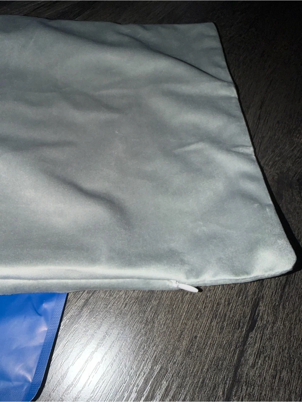 Velvet Lumbar Pillow Cover Light Grey